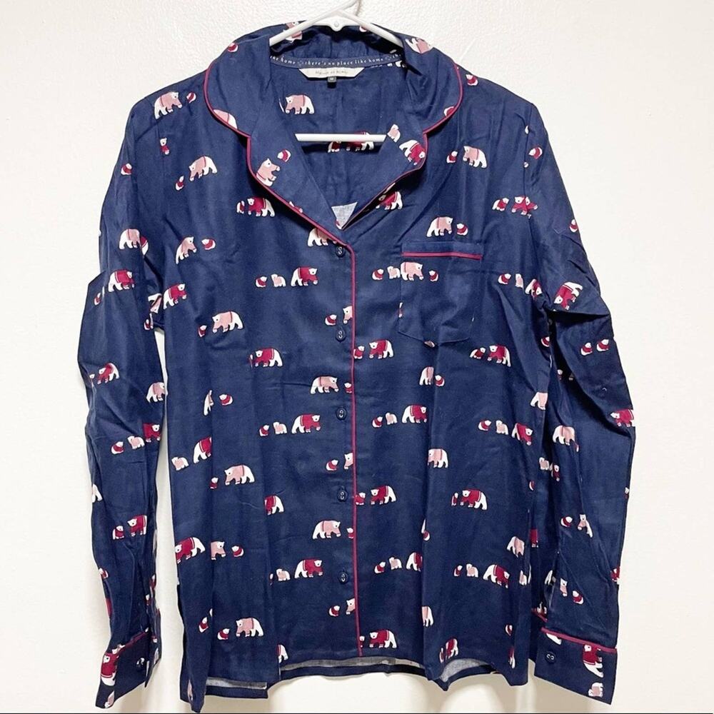 Maison De Nimes Polar Bear Blue Pajama Top